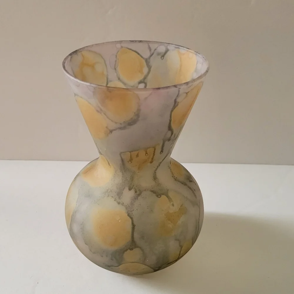 Vintage Israel Hebron Art Glass Vase